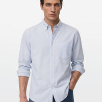 Sky Blue Pinstripe Oxford Shirt