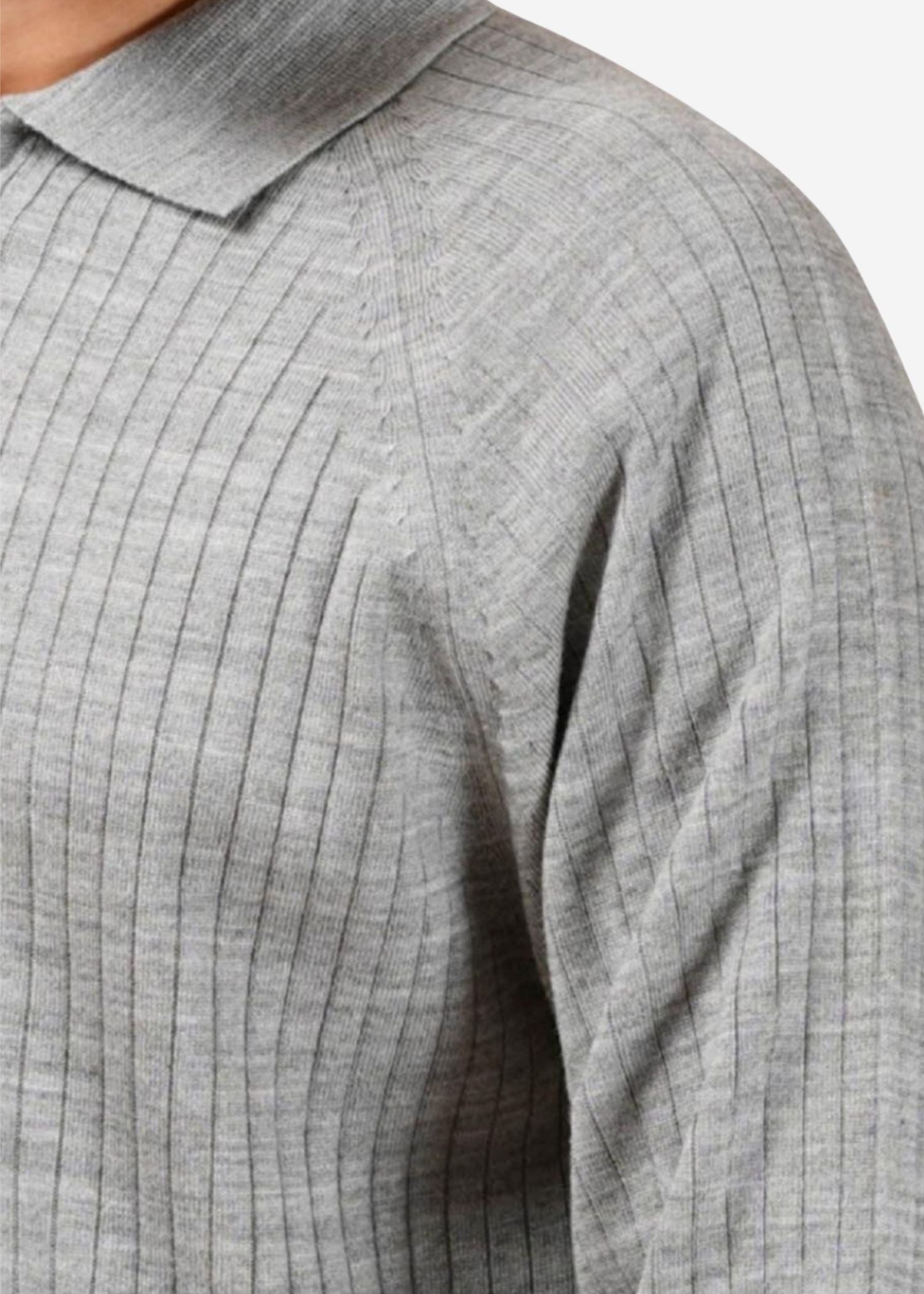 Core Zip Polo In Grey