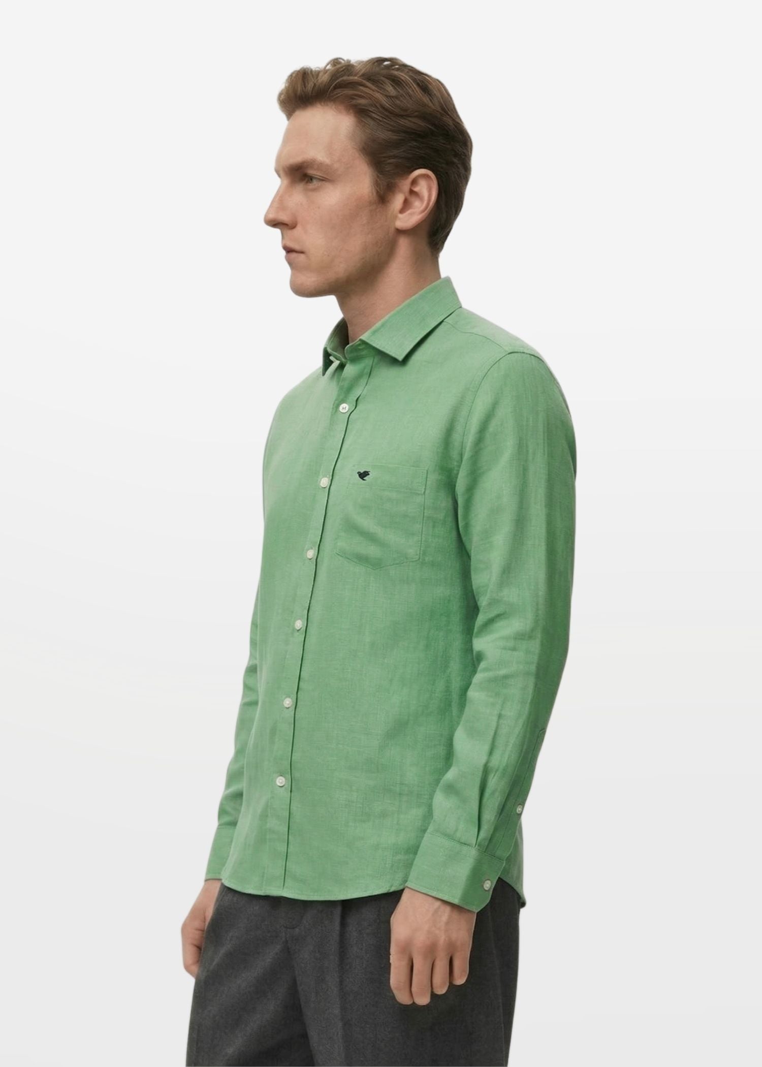 Cactus Green Lyocell Linen Shirt