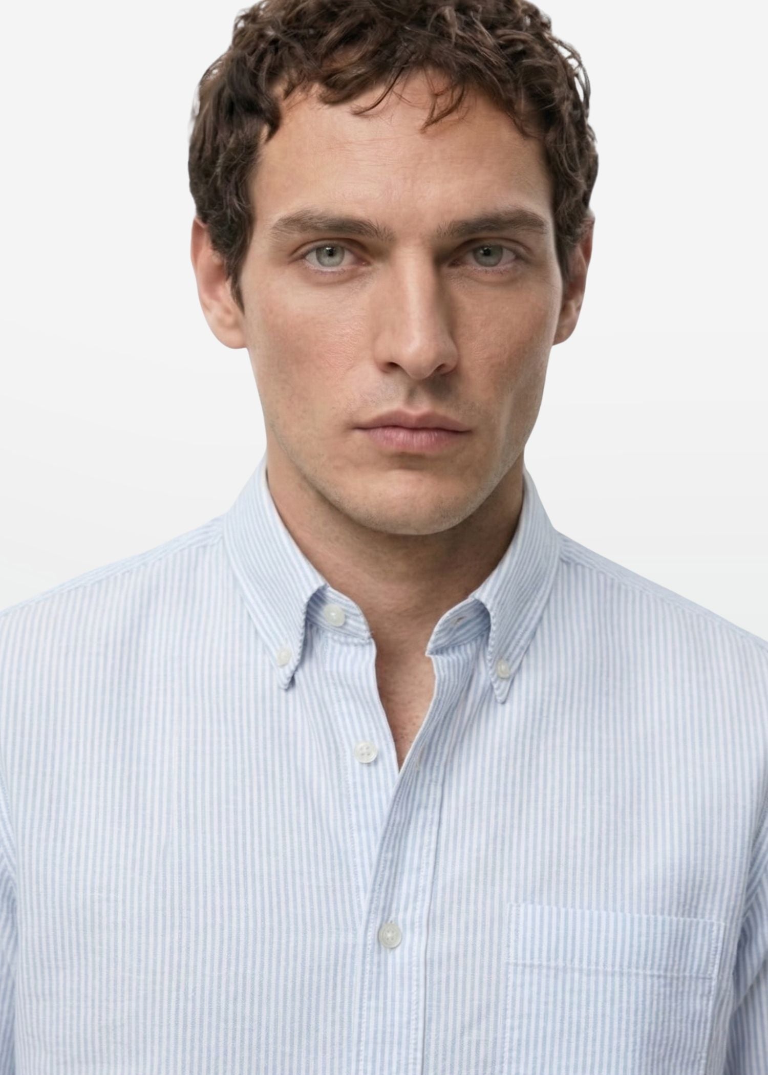 Sky Blue Pinstripe Oxford Shirt