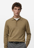 Luxe Polo in Dark Camel