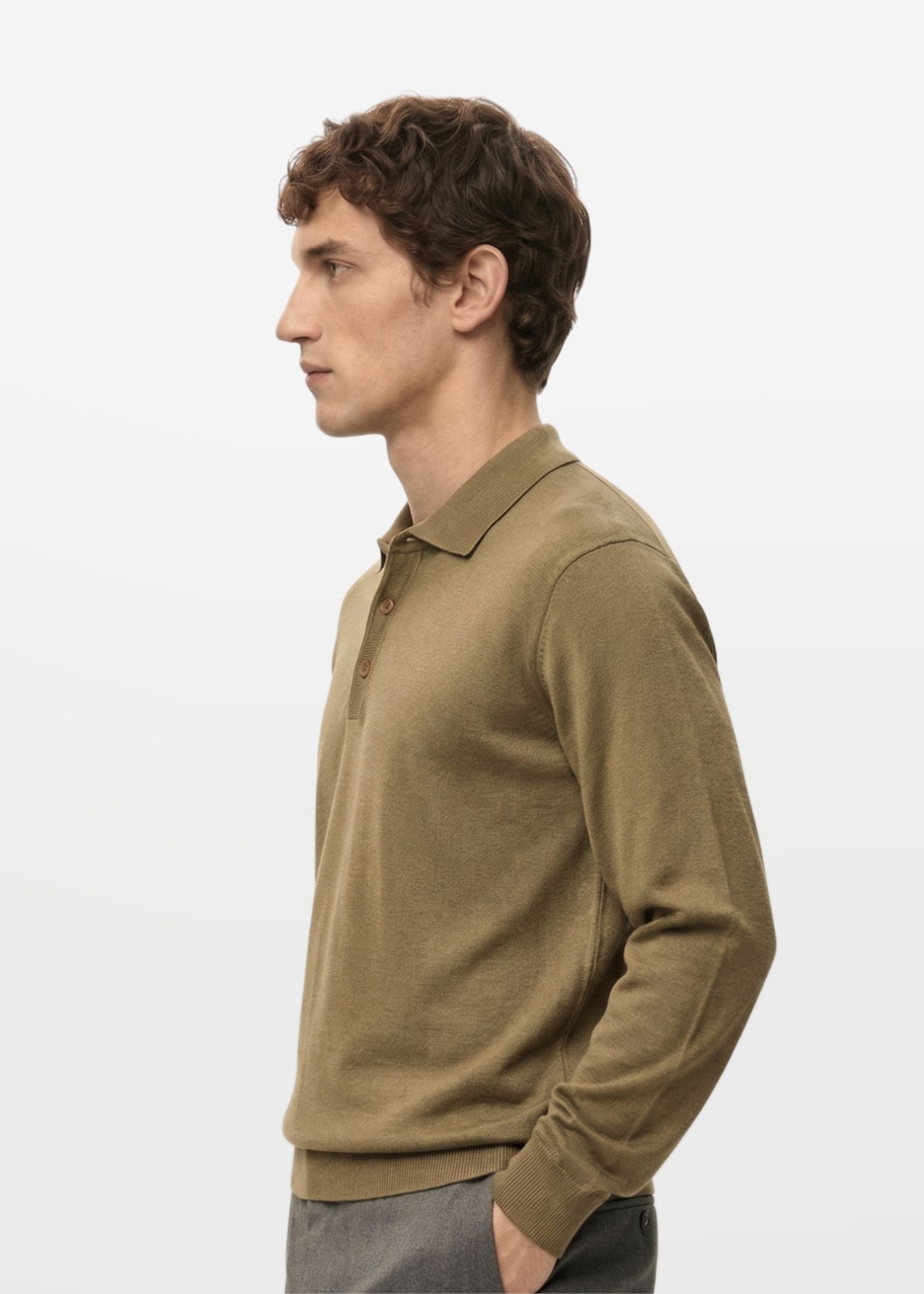 Luxe Polo in Dark Camel