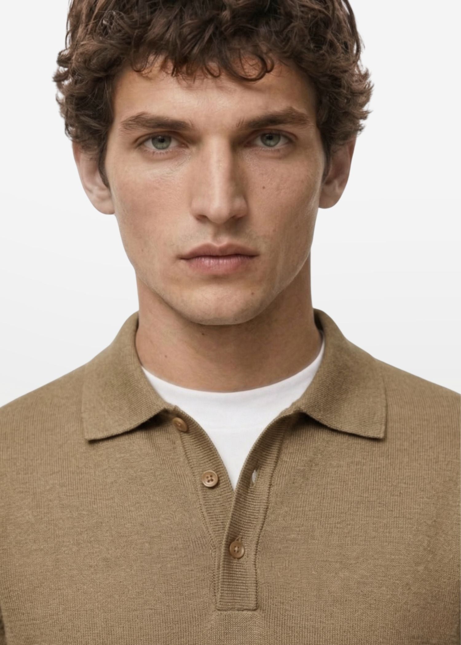 Luxe Polo in Dark Camel