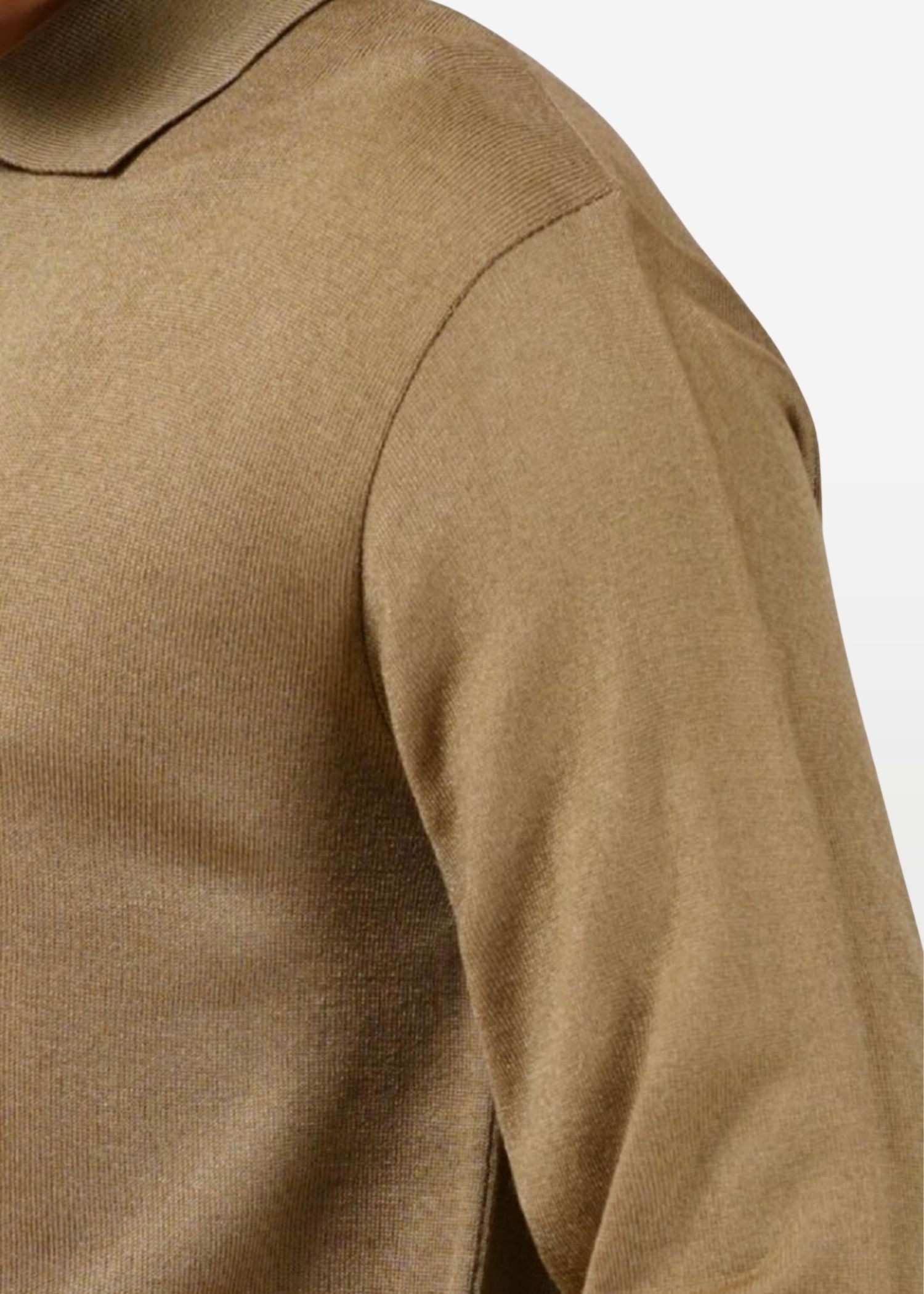 Luxe Polo in Dark Camel