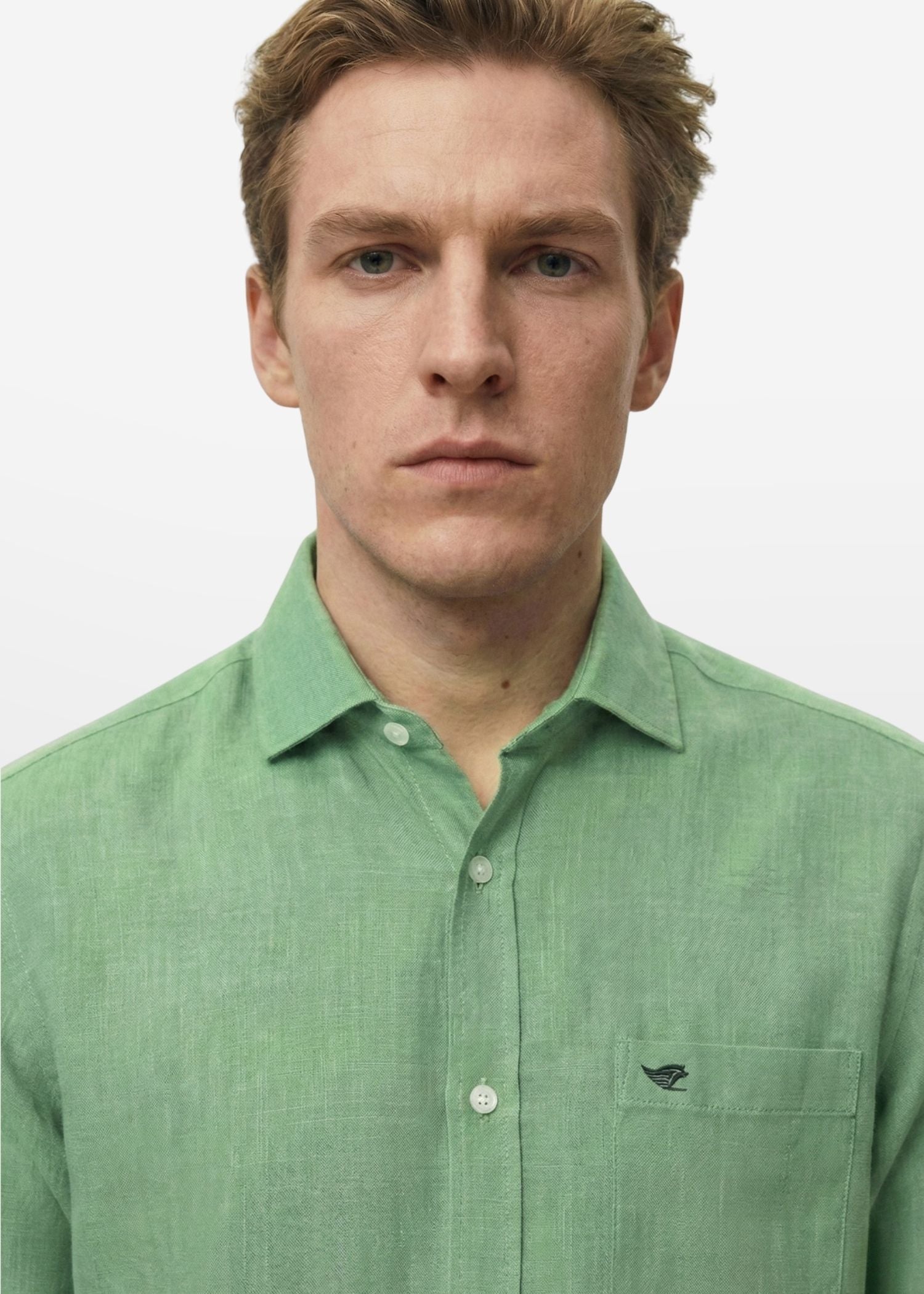 Cactus Green Lyocell Linen Shirt