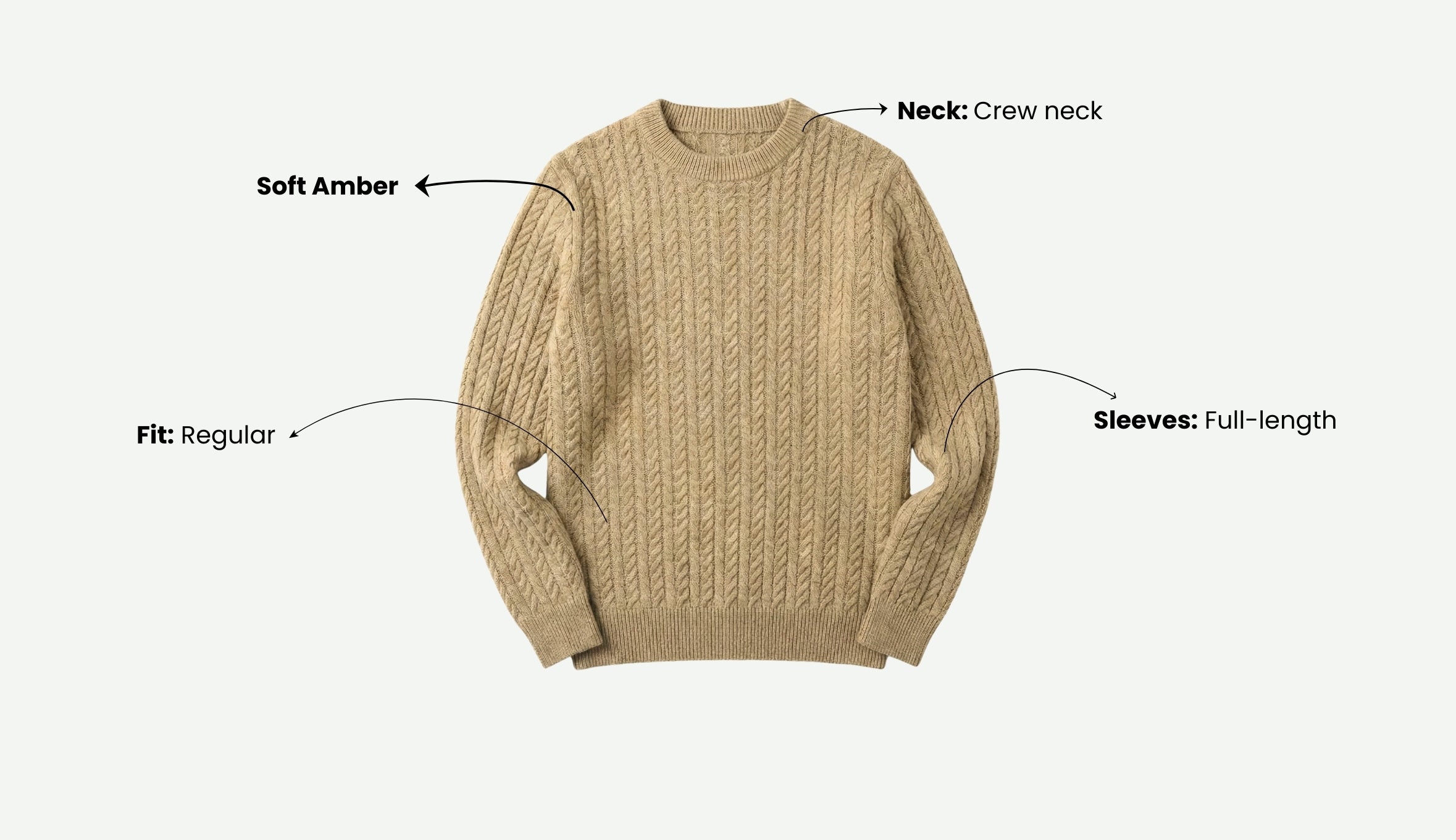 Cable Knit Sweater in Soft Amber