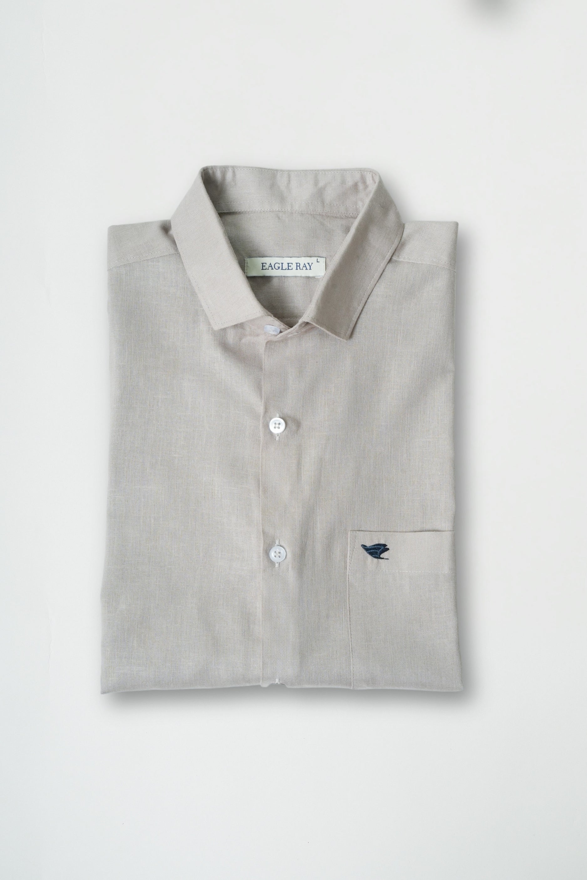 Pastel Grey Lyocell Linen Shirt