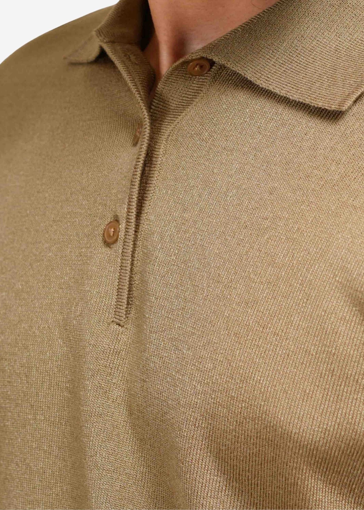Luxe Polo in Dark Camel