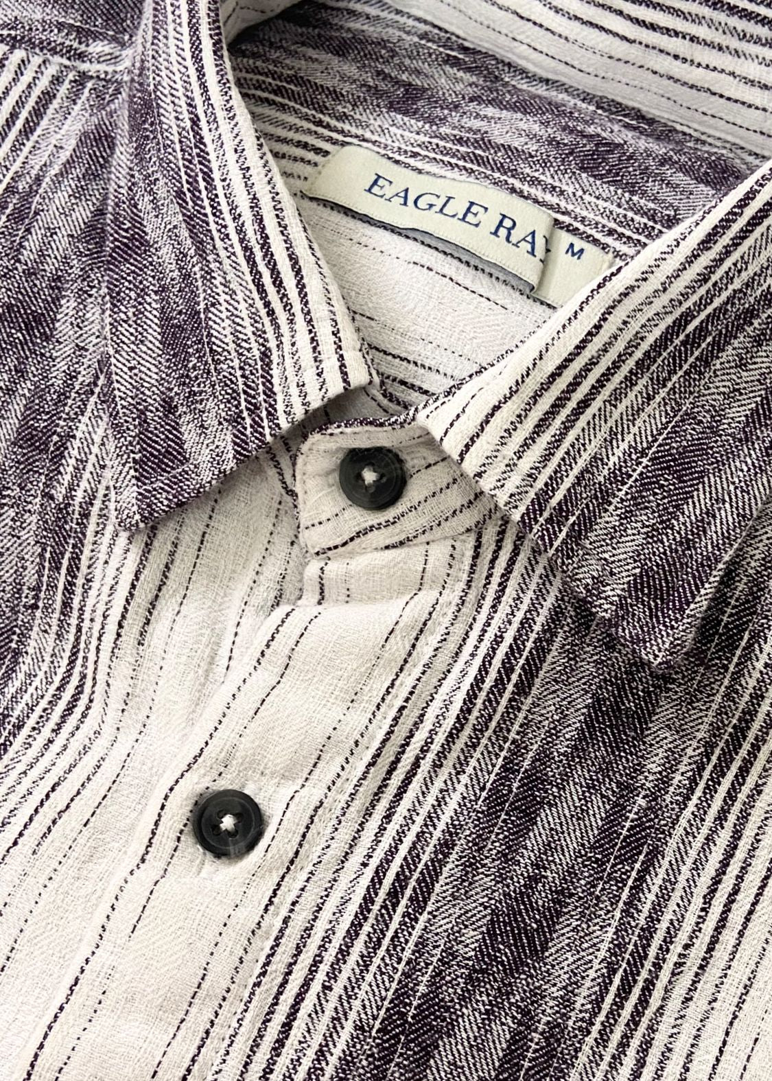 Smoked Plum Ikat Stripe Shirt