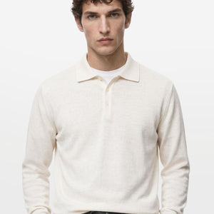 Luxe Polo in White Lilac