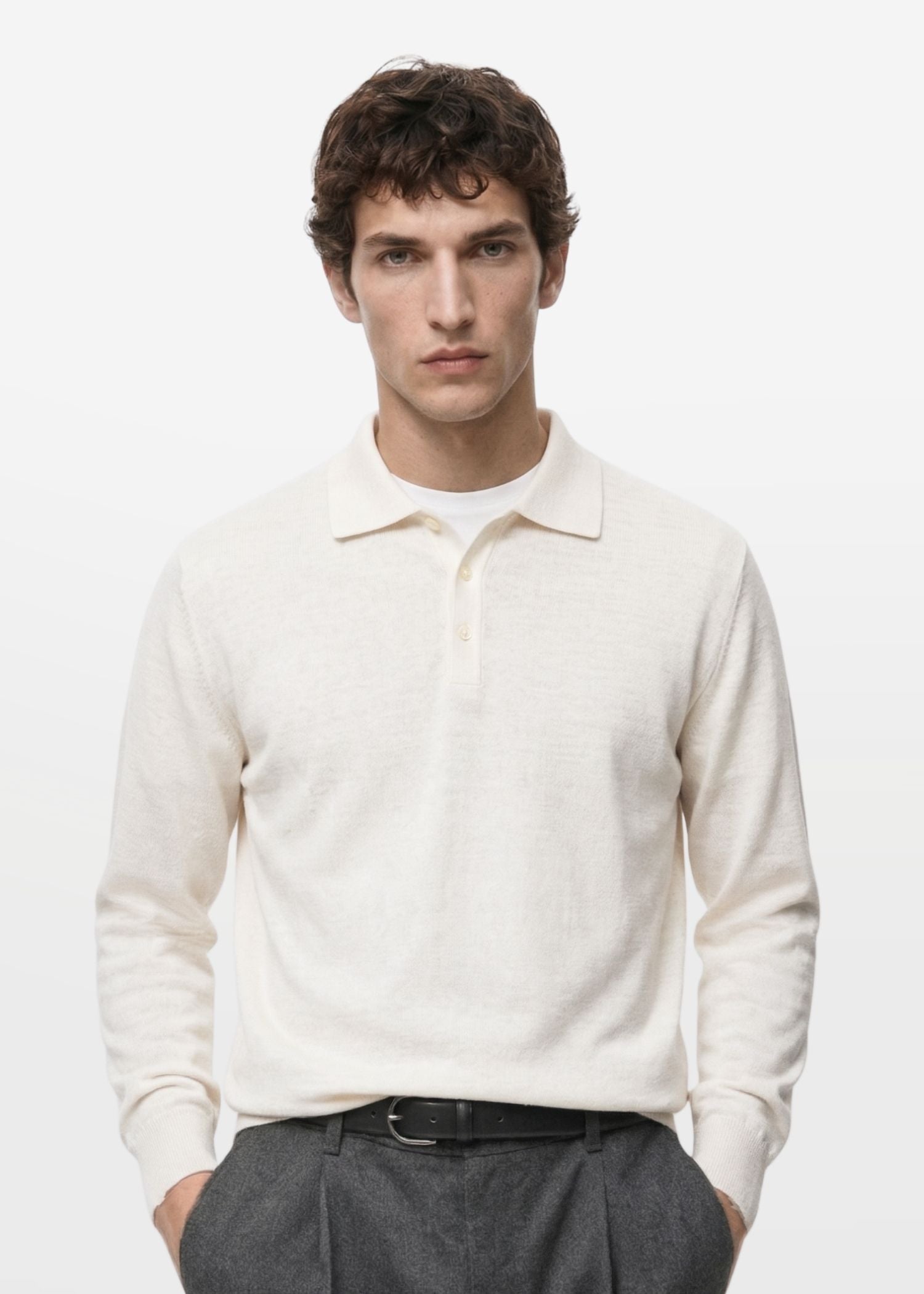 Luxe Polo in White Lilac