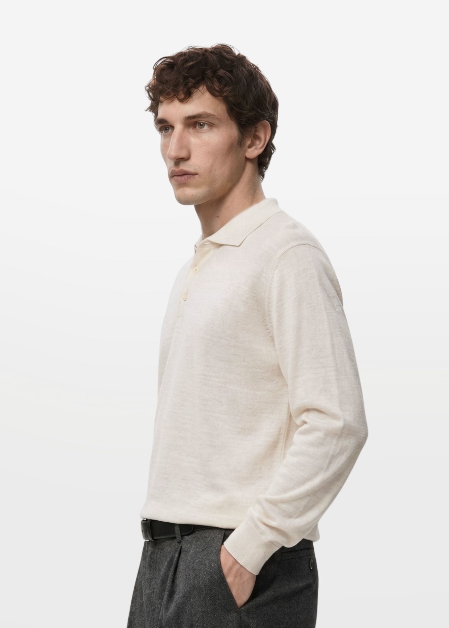 Luxe Polo in White Lilac
