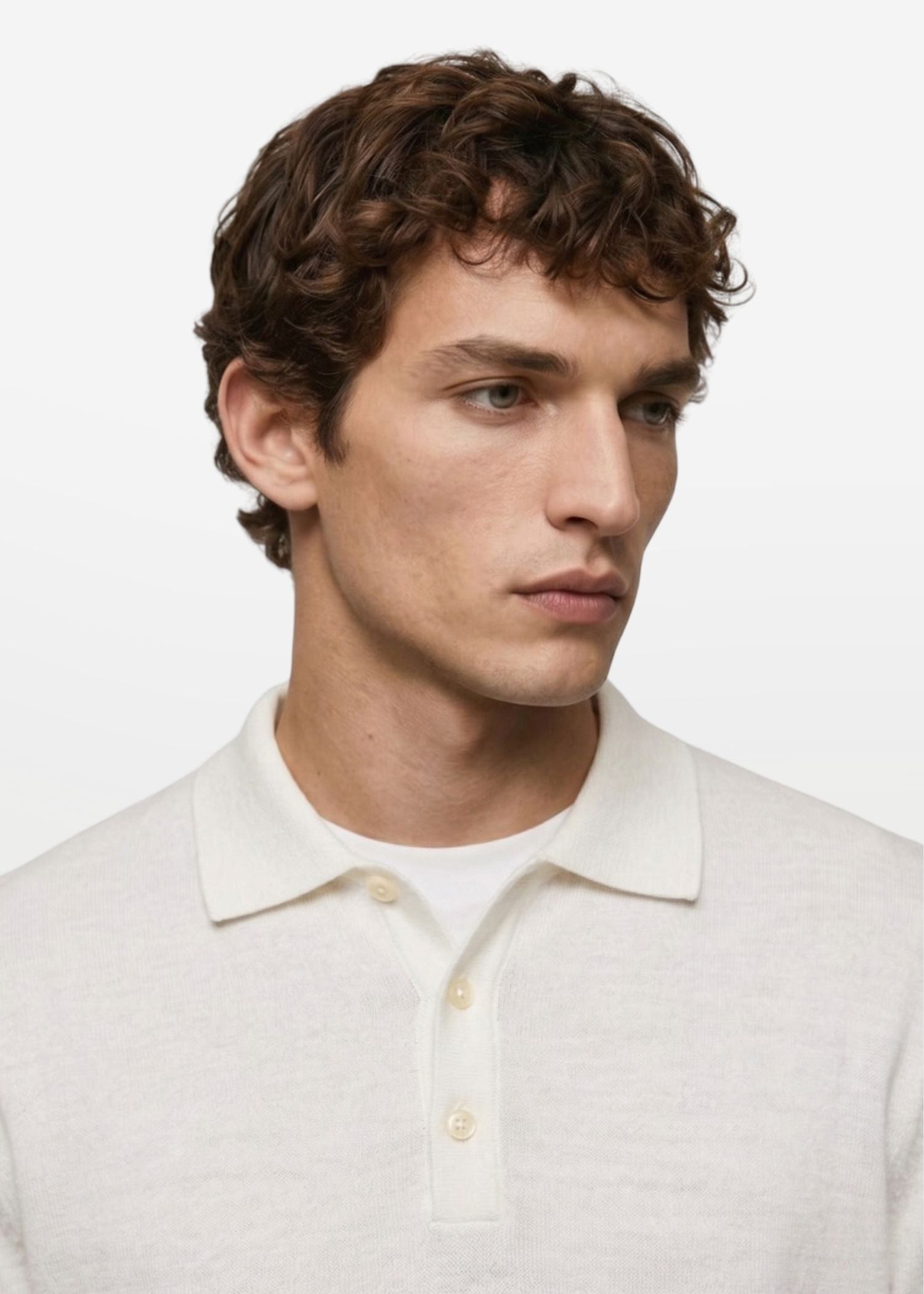 Luxe Polo in White Lilac