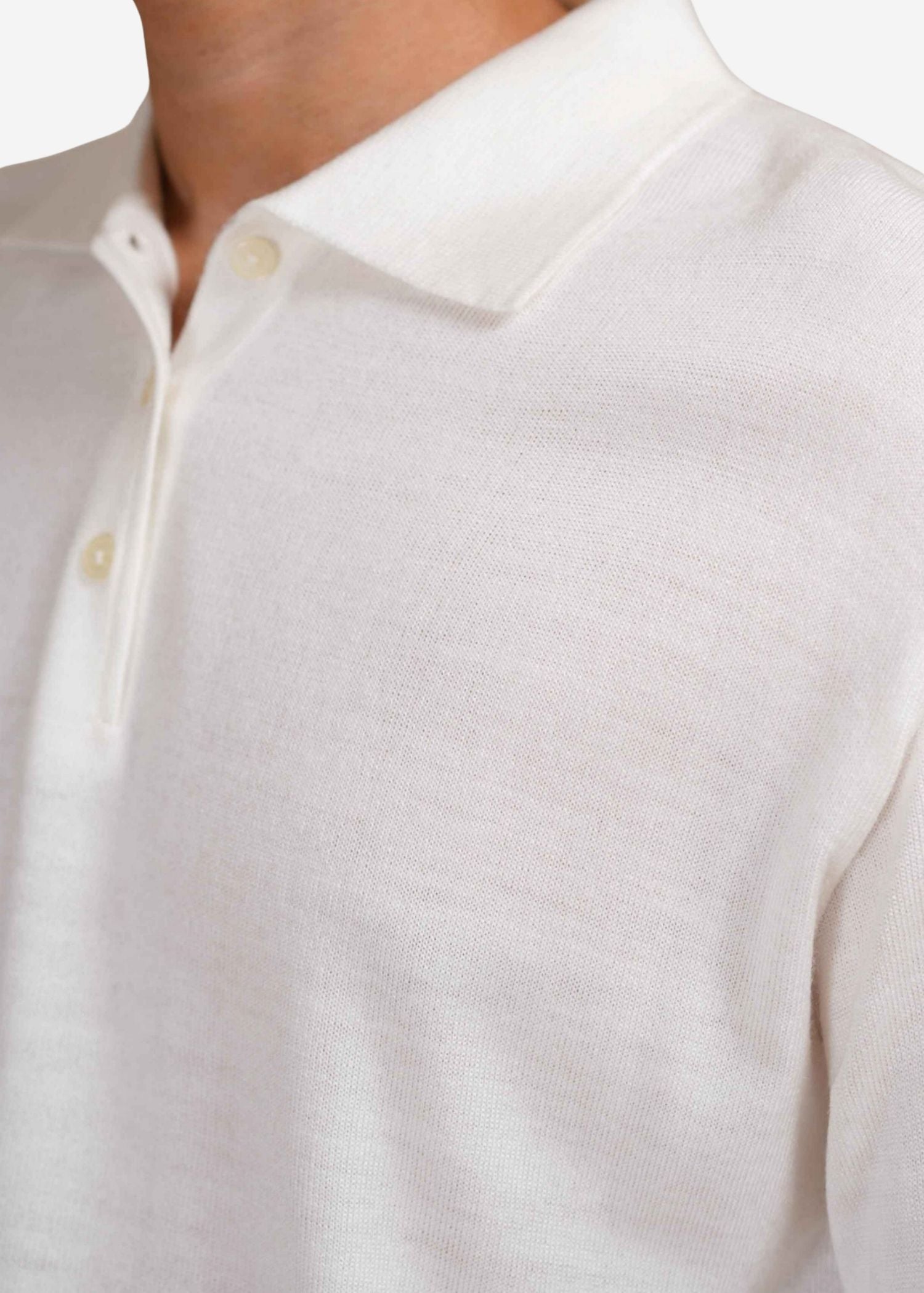 Luxe Polo in White Lilac