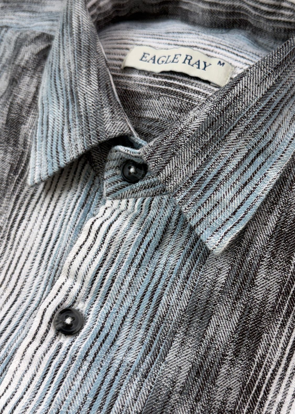 Steel Mist Ikat Stripe Shirt