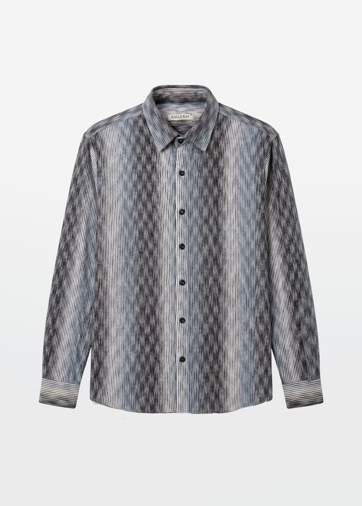 Steel Mist Ikat Stripe Shirt