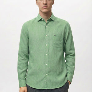 Cactus Green Lyocell Linen Shirt
