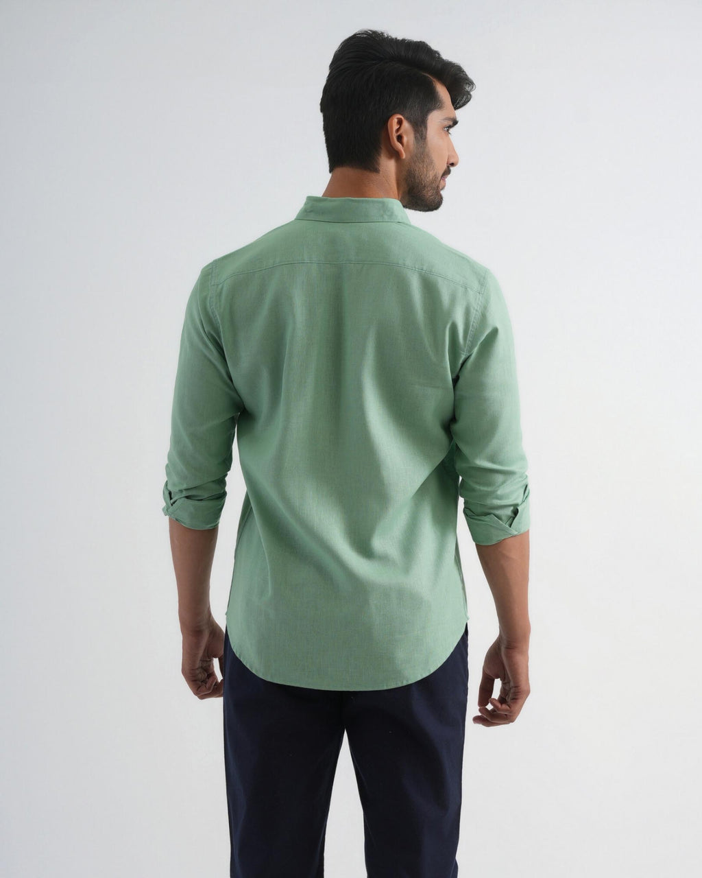 Cactus Green Lyocell Linen Shirt