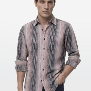 Blush Ash Ikat Stripe Shirt