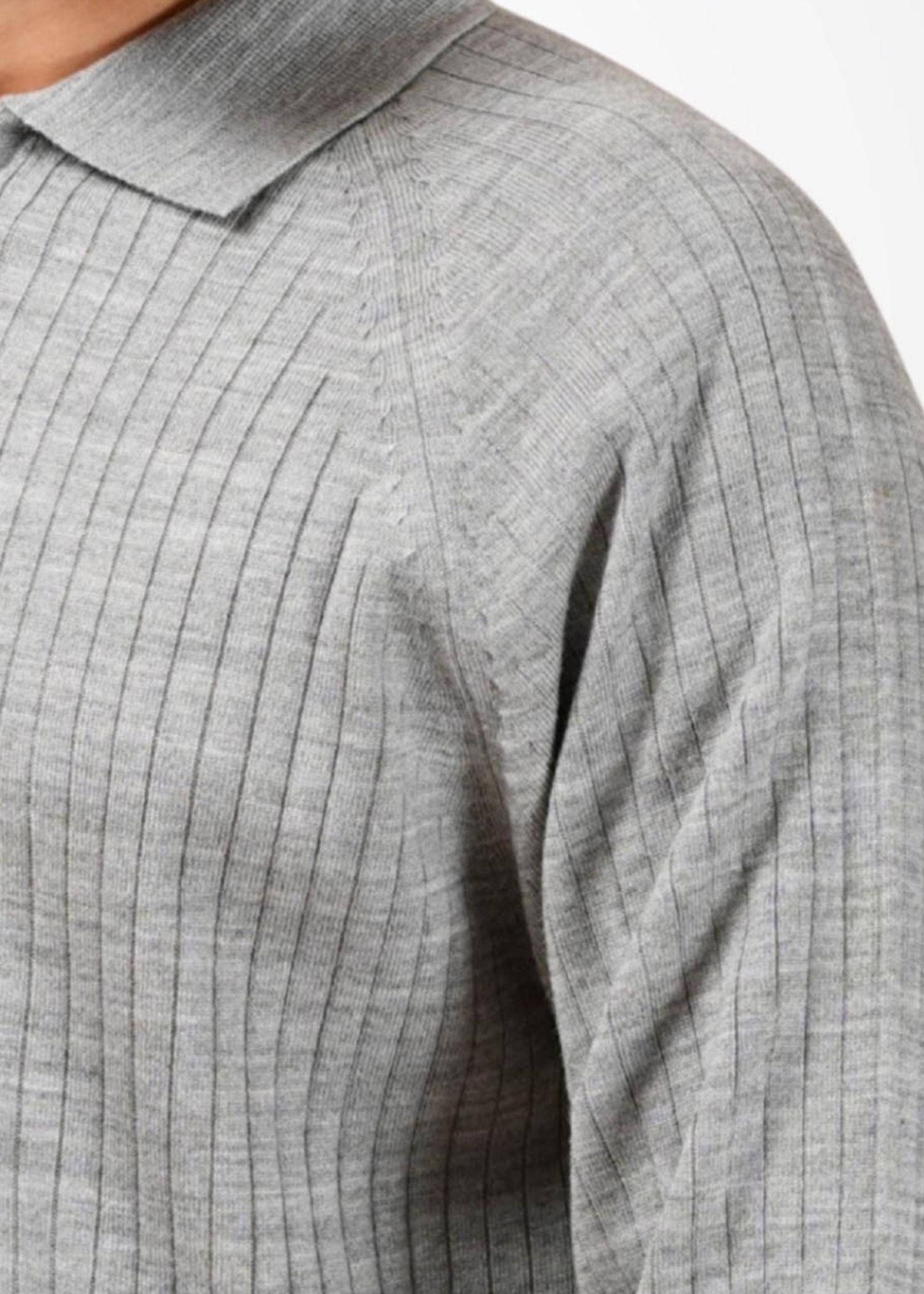 Core Zip Polo In Grey