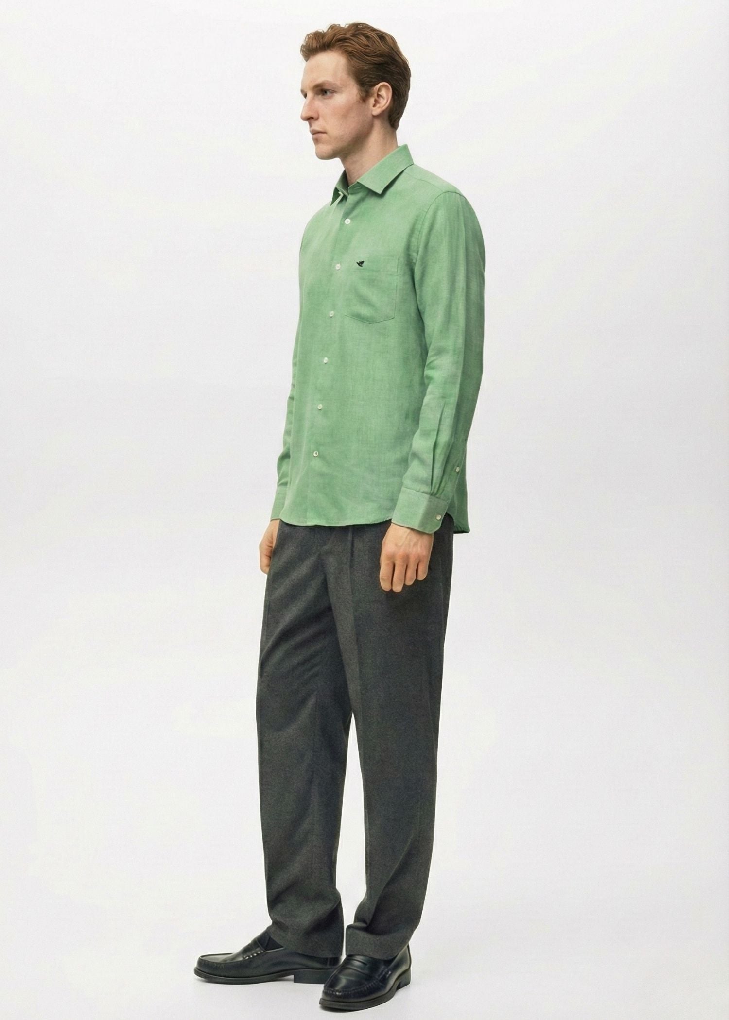 Cactus Green Lyocell Linen Shirt