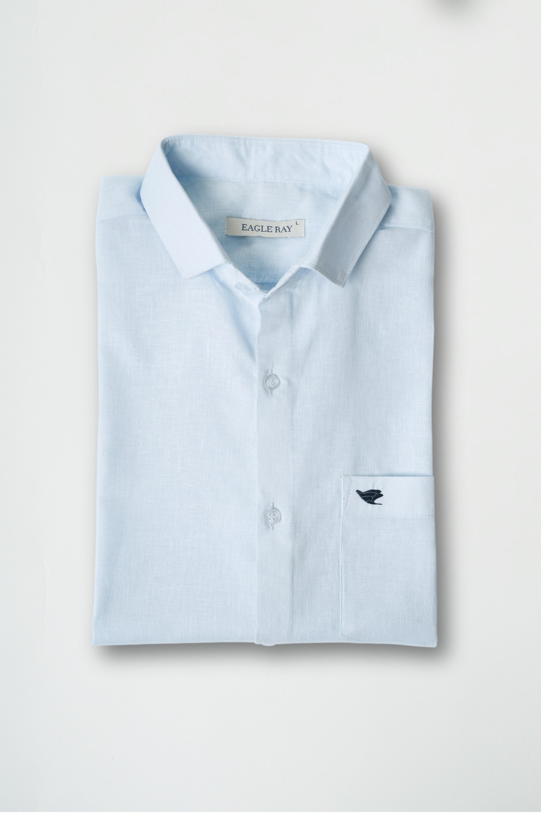 Pale Aqua Lyocell Linen Shirt