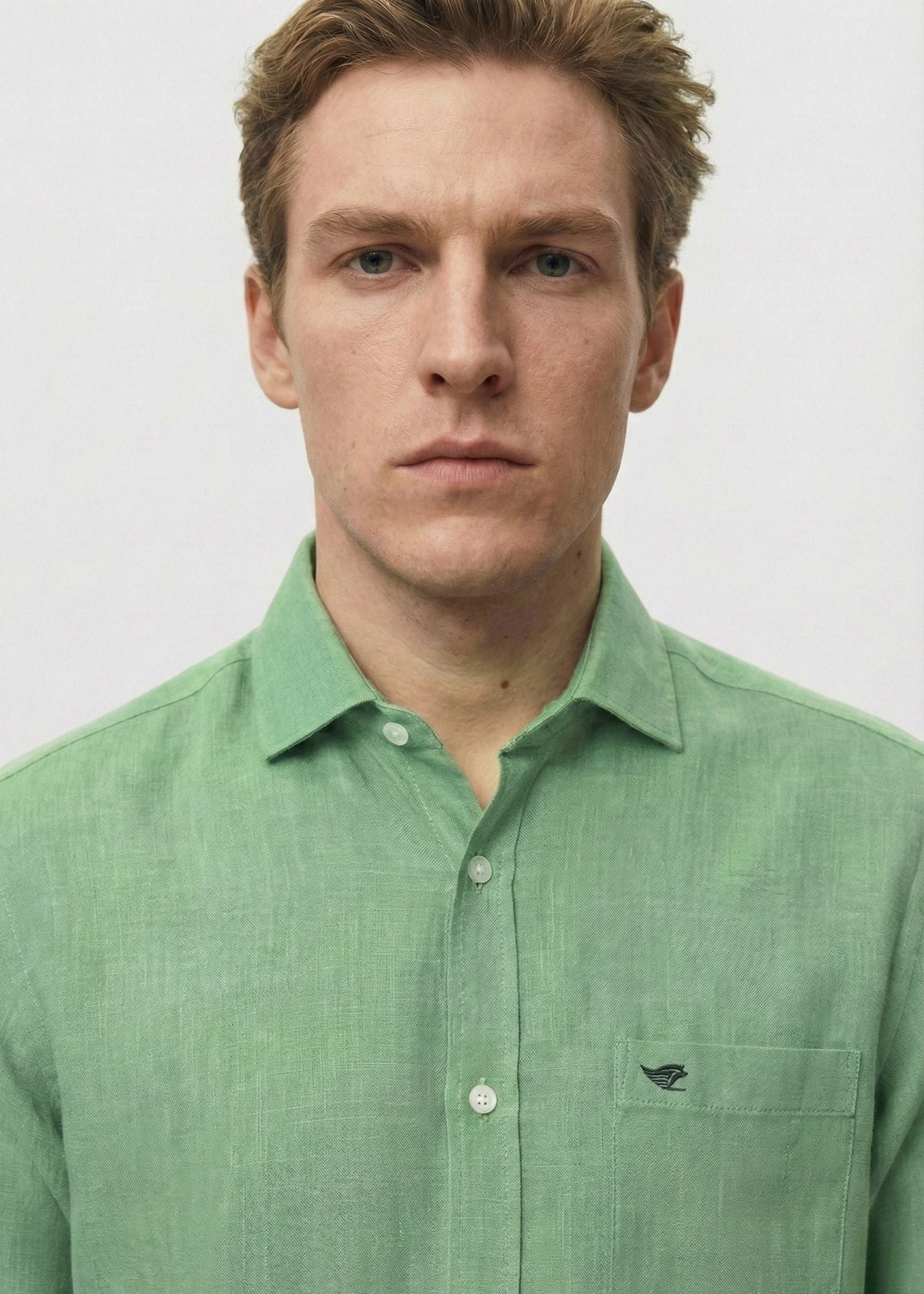 Cactus Green Lyocell Linen Shirt