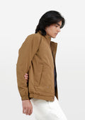 Bomber Jacket in Dark Sand — Men's Regular Fit Bomber Jacket | Eagle Ray