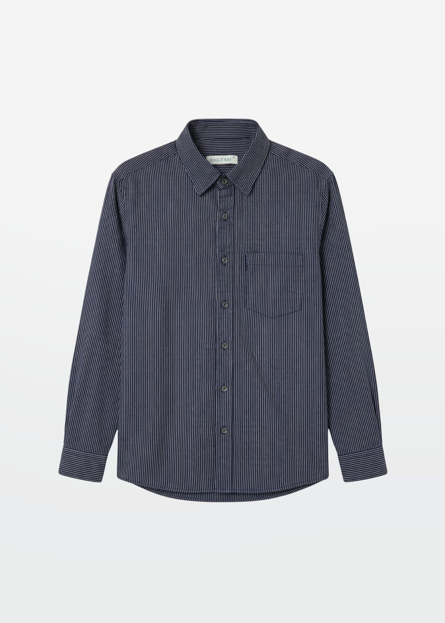 Deep Blue Pinstripe Shirt