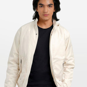 Bomber Jacket in Off White