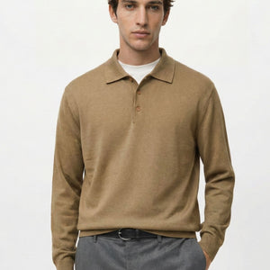 Luxe Polo in Dark Camel