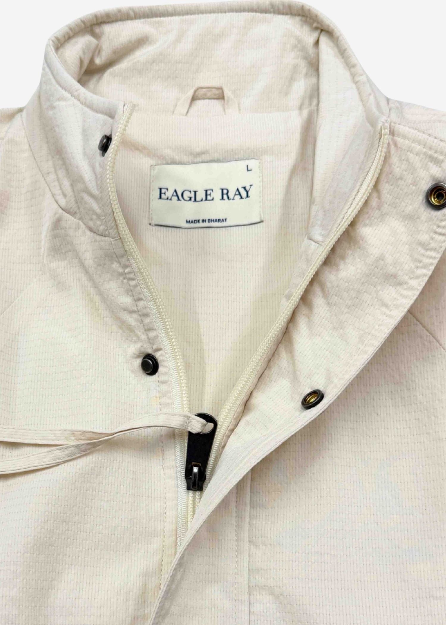 Bomber Jacket in Off White — Men's Regular Fit Bomber Jacket | Eagle Ray