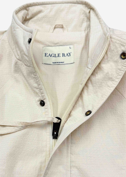 Bomber Jacket in Off White — Men's Regular Fit Bomber Jacket | Eagle Ray