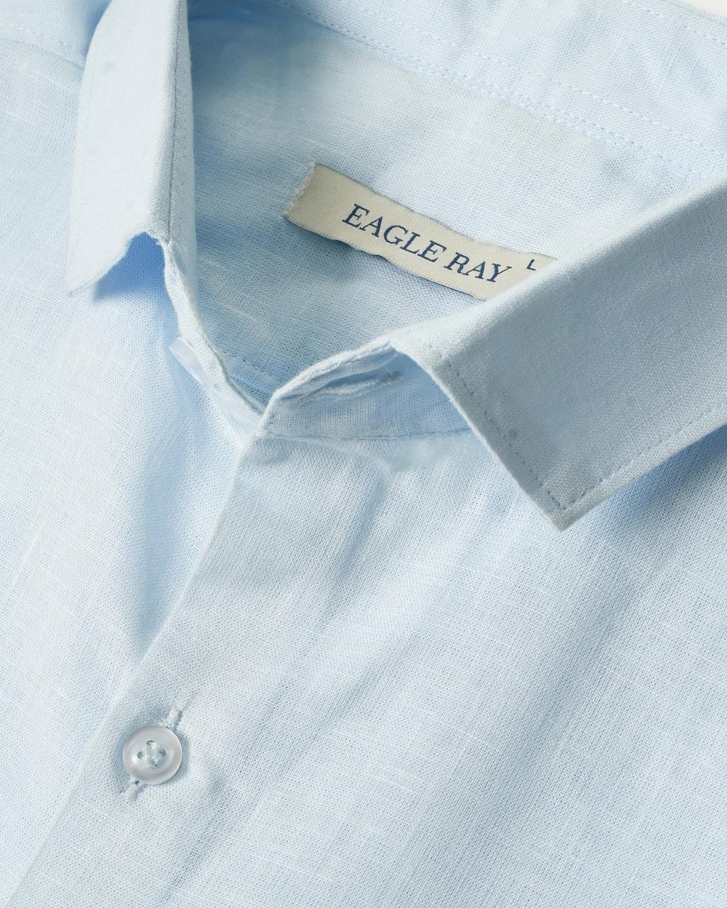 Pale Aqua Lyocell Linen Shirt