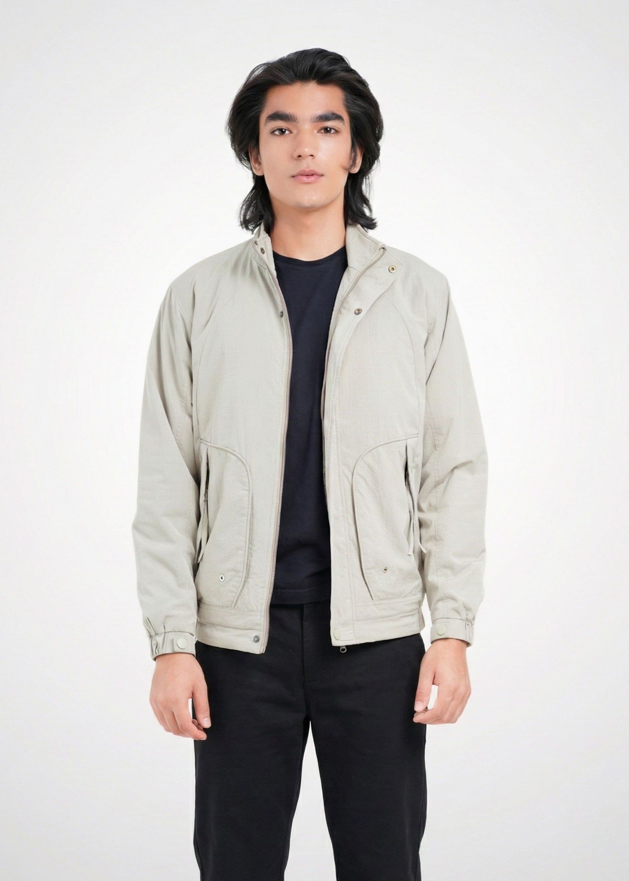 Bomber Jacket in Light Olive