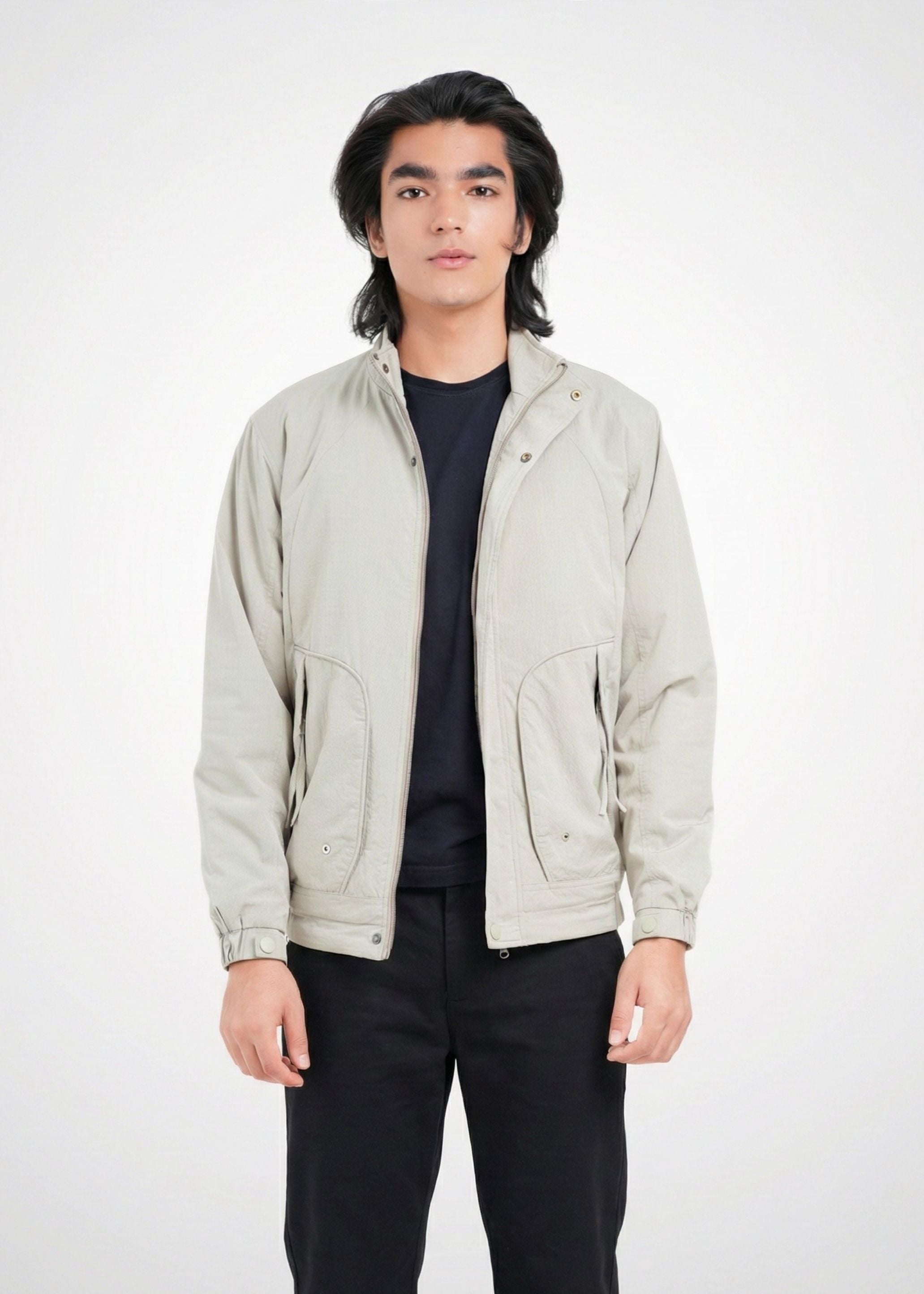 Bomber Jacket in Light Olive