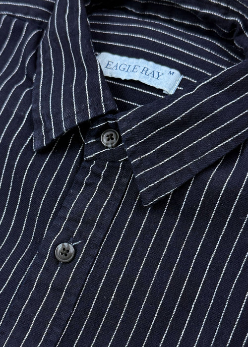 Classic Stripe in Obsidian Blue — Men's Cotton Striped Shirt | Eagle Ray