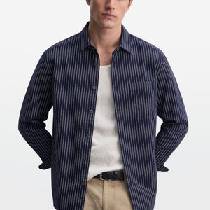 Obsidian Blue Classic Stripe Shirt