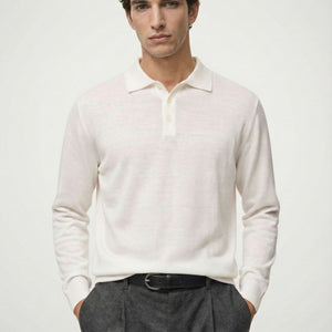 Luxe Polo in White Lilac