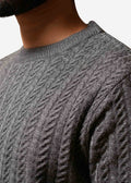 Cable Knit Sweater in Grey