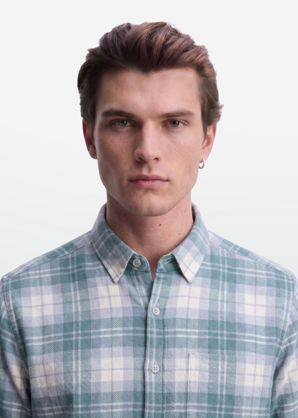 Plaid Shirt in Teal — Men's Plaid Shirt | Eagle Ray