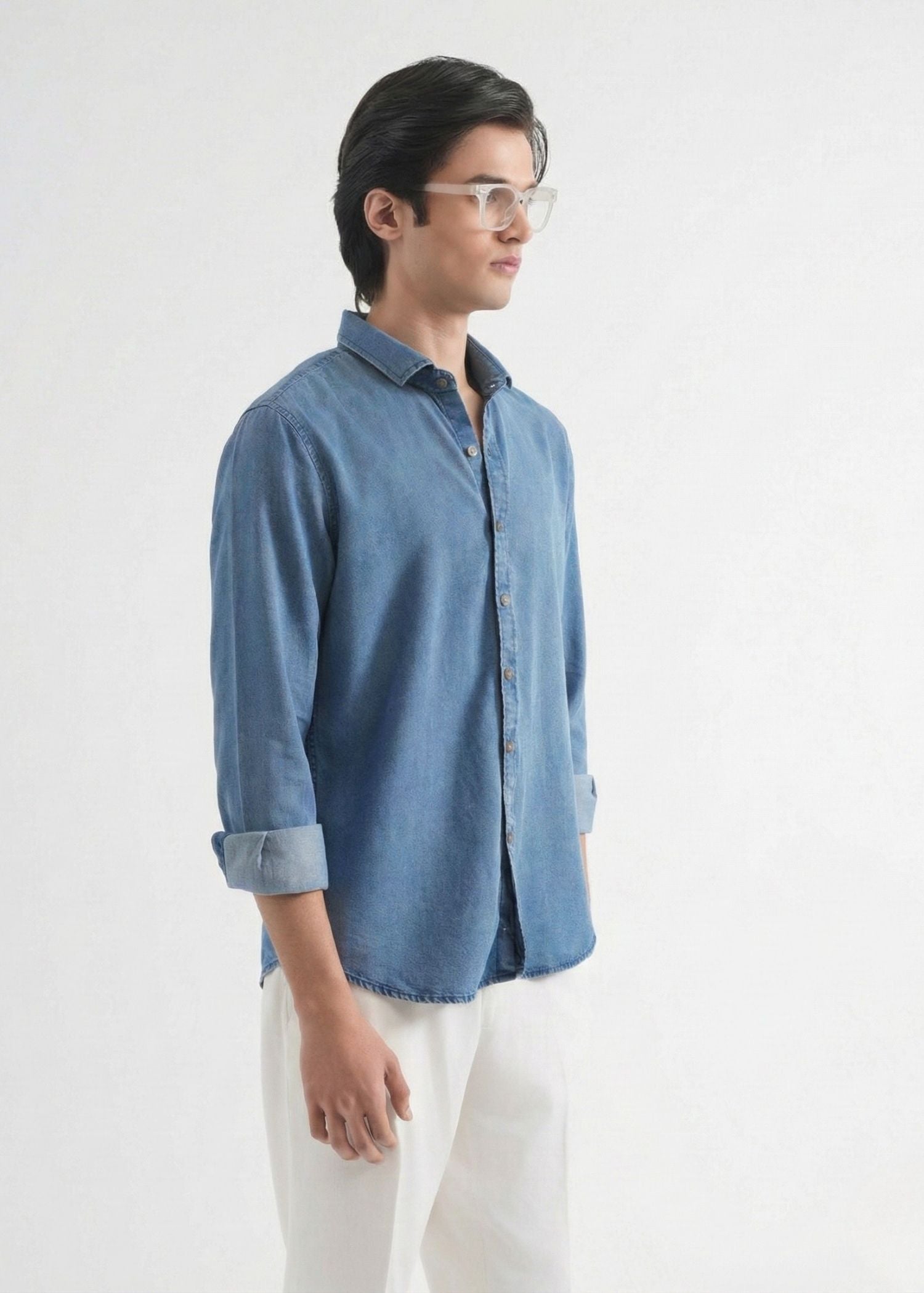 Cadet Blue Tencel Indigo Shirt