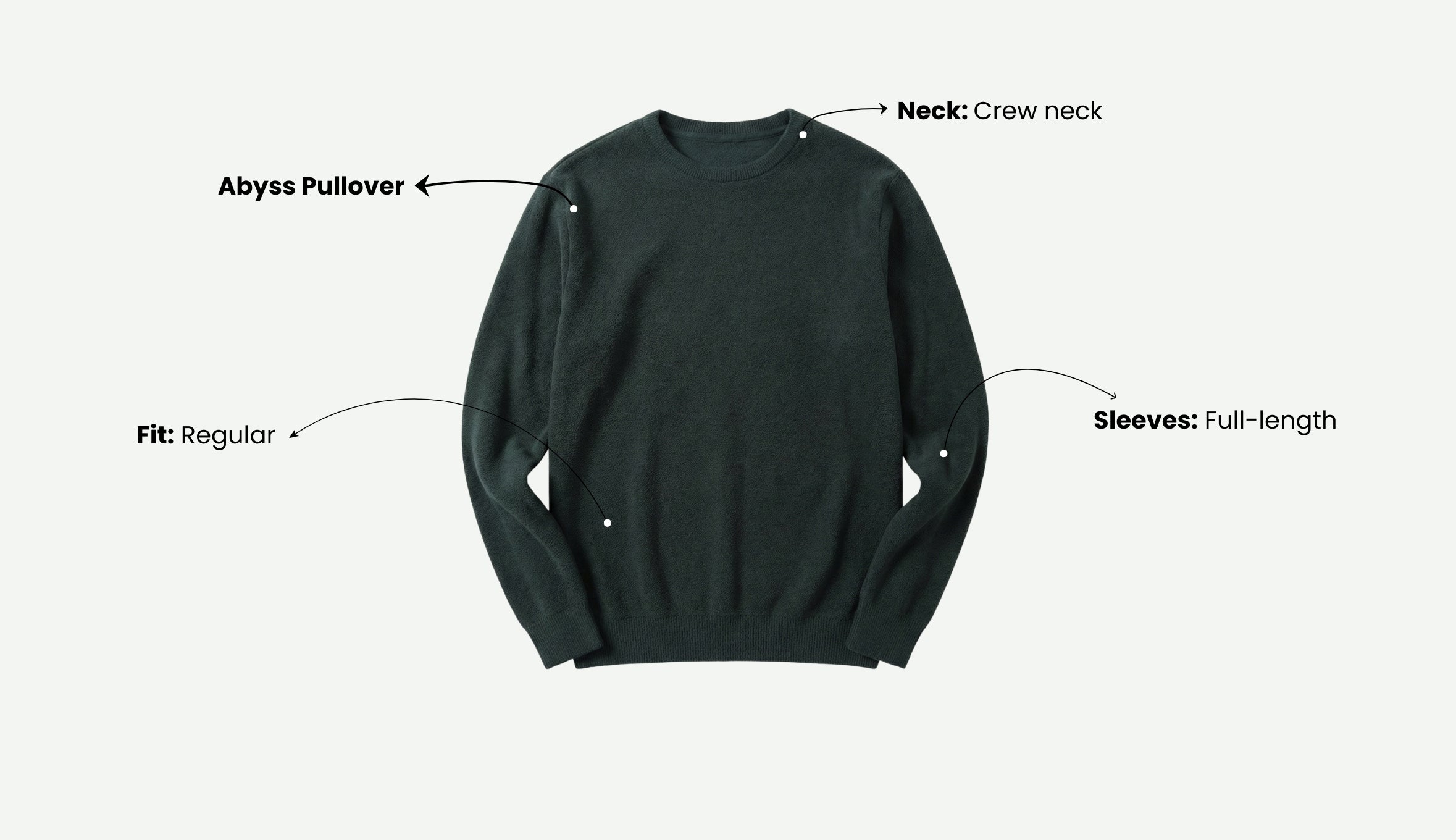 Abyss Pullover in Dark Green