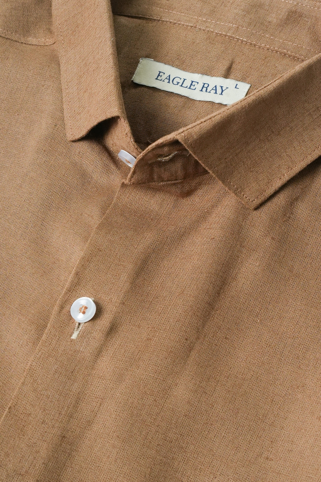 Mocha Brown Viscose Linen Shirt