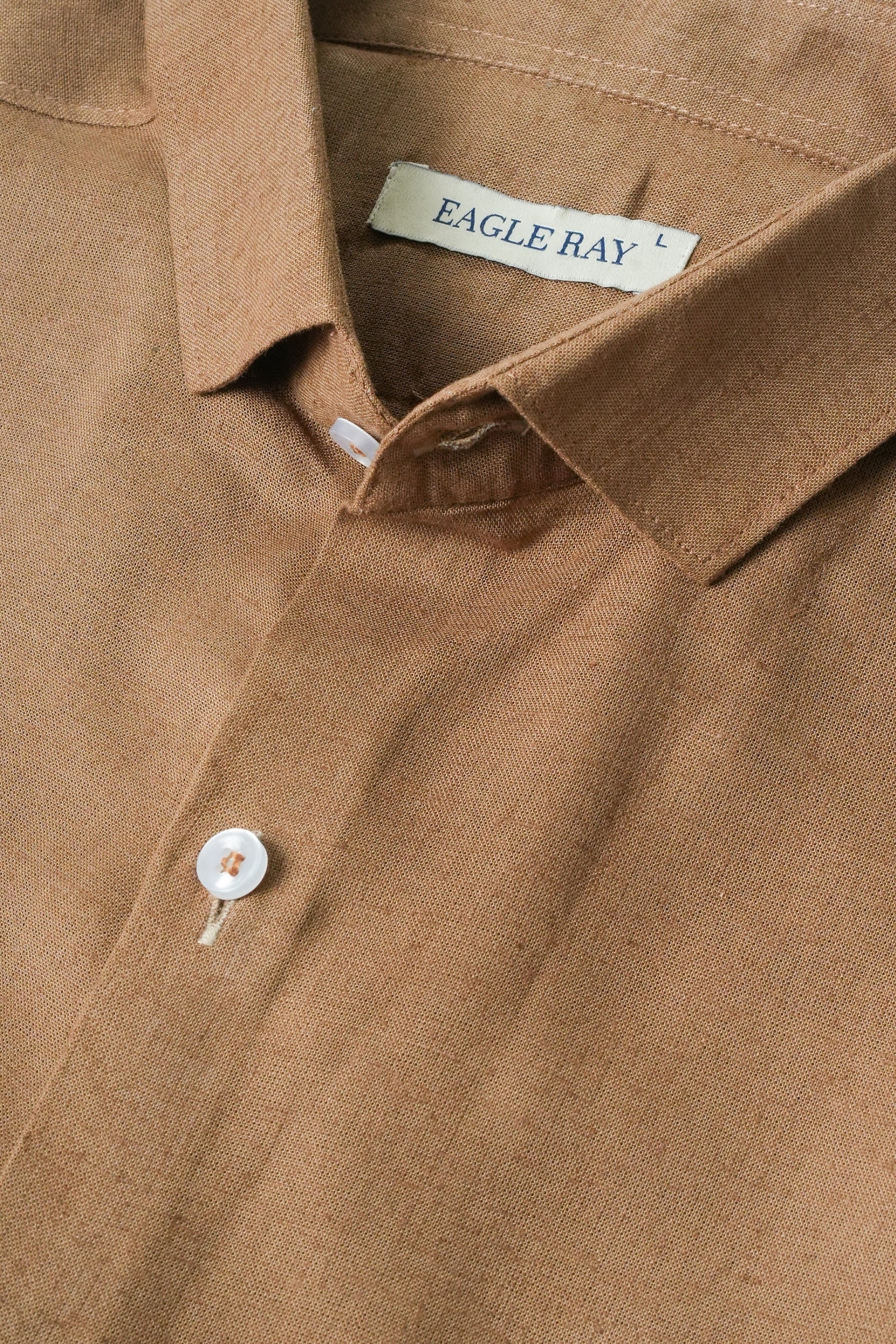 Mocha Brown Viscose Linen Shirt