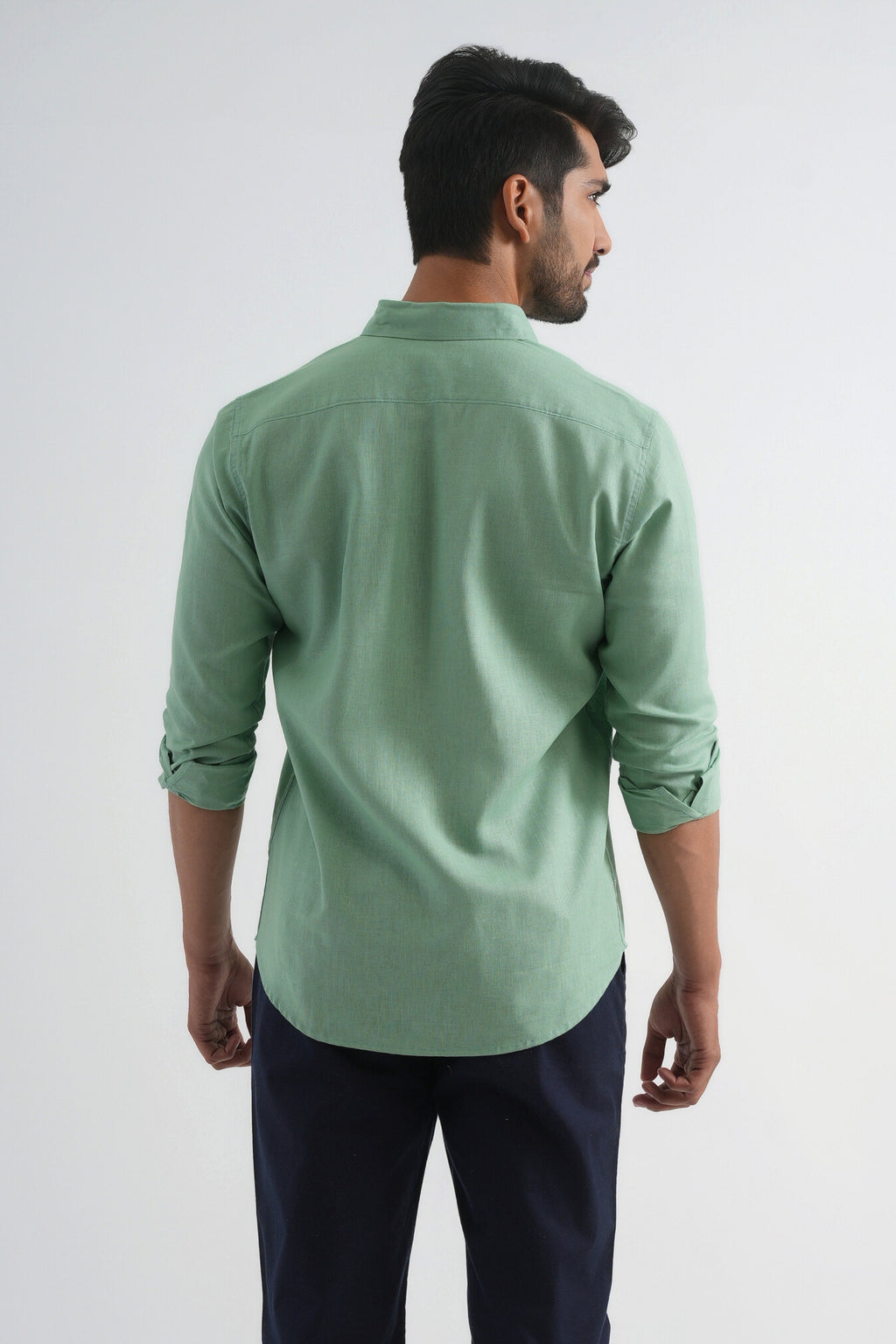 Cactus Green Lyocell Linen Shirt