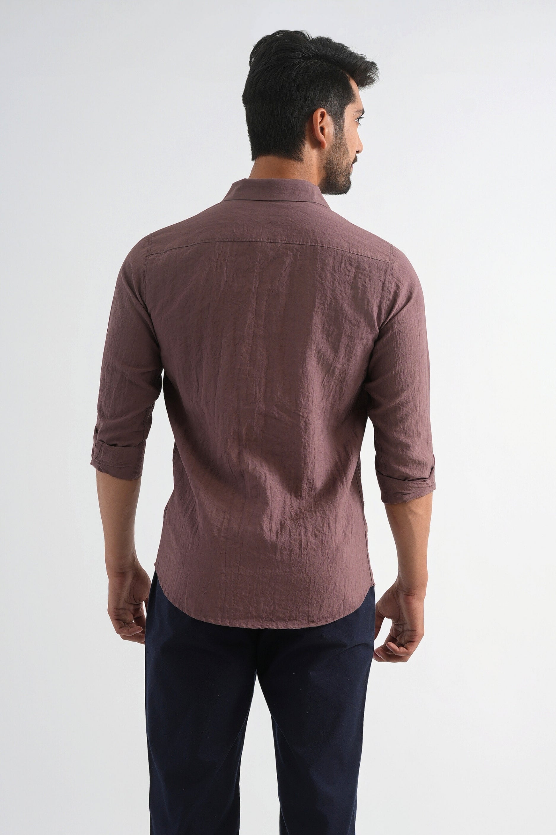 Rose Taupe Crushed Cotton Shirt