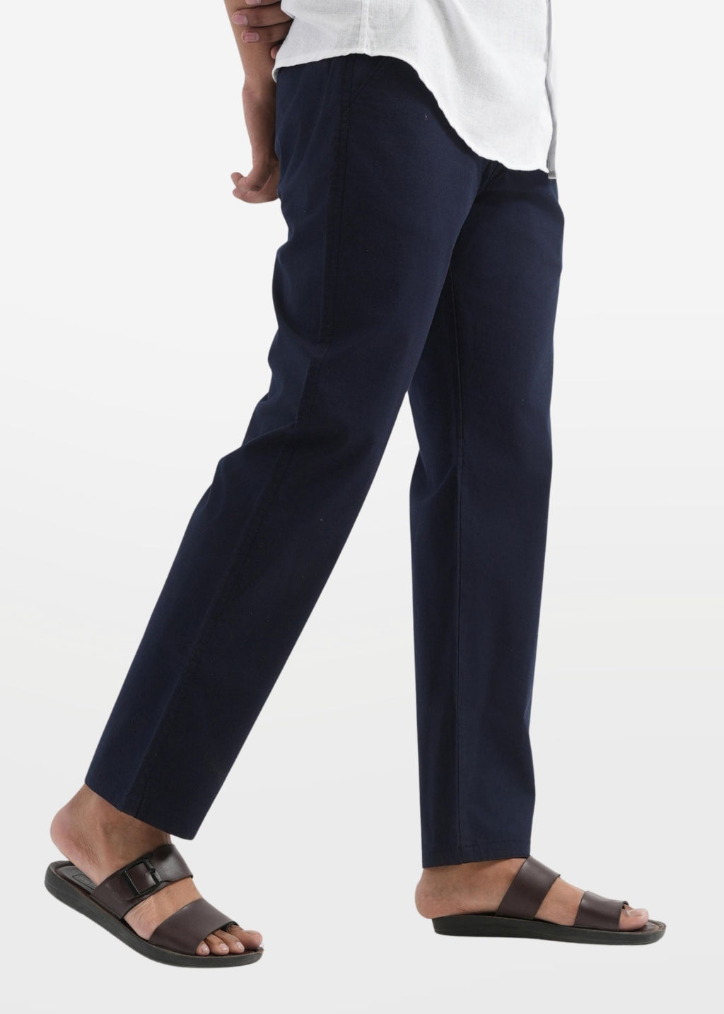Pull-On Pant in Navy — Men's Regular Fit Cotton Pants India | Eagle Ray