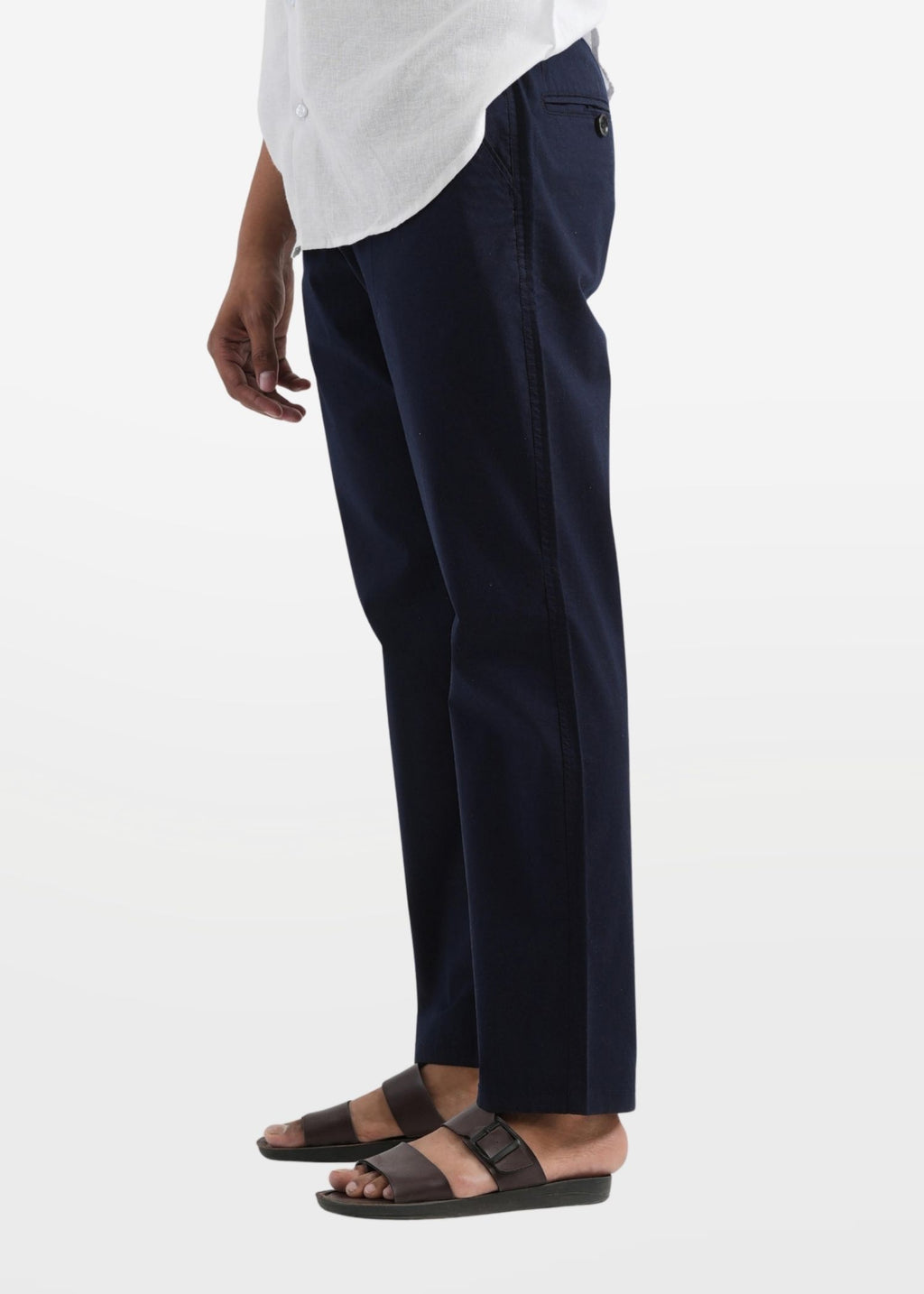 Pull-On Pant in Navy — Men's Regular Fit Cotton Pants India | Eagle Ray