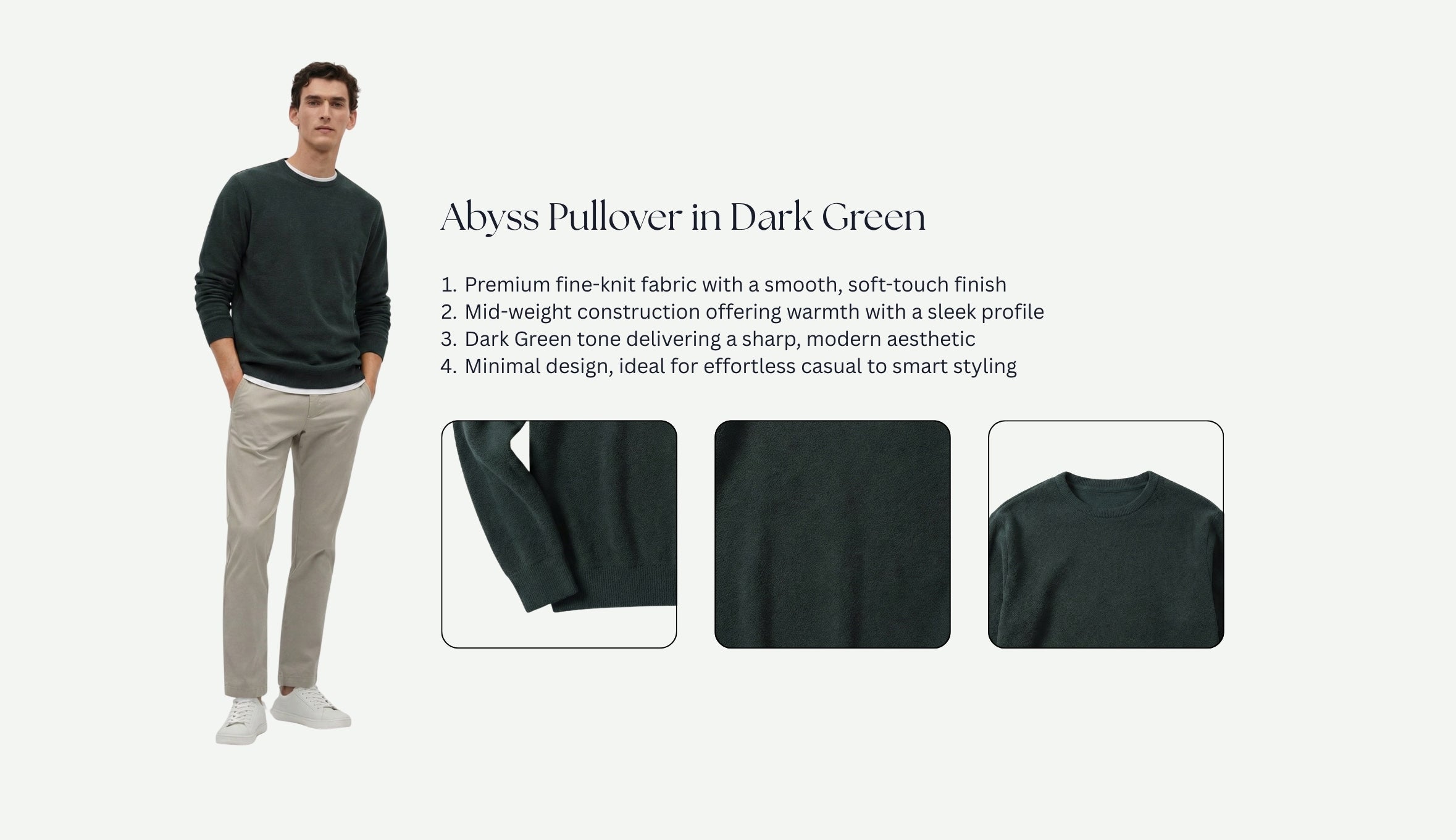 Abyss Pullover in Dark Green